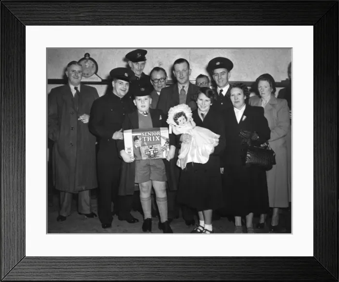 Framed Print : LFB presentation of Christmas gifts to orphans Framed Print : LFB presentation of Christmas gifts to orphans