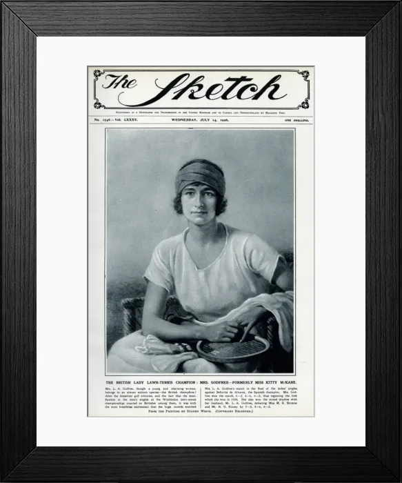 Framed Print : Kathleen McKane British single lawn-tennis Framed Print : Kathleen McKane British single lawn-tennis