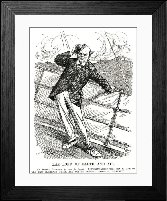 Framed Print : Winston Churchill - Punch Cartoon Framed Print : Winston Churchill - Punch Cartoon