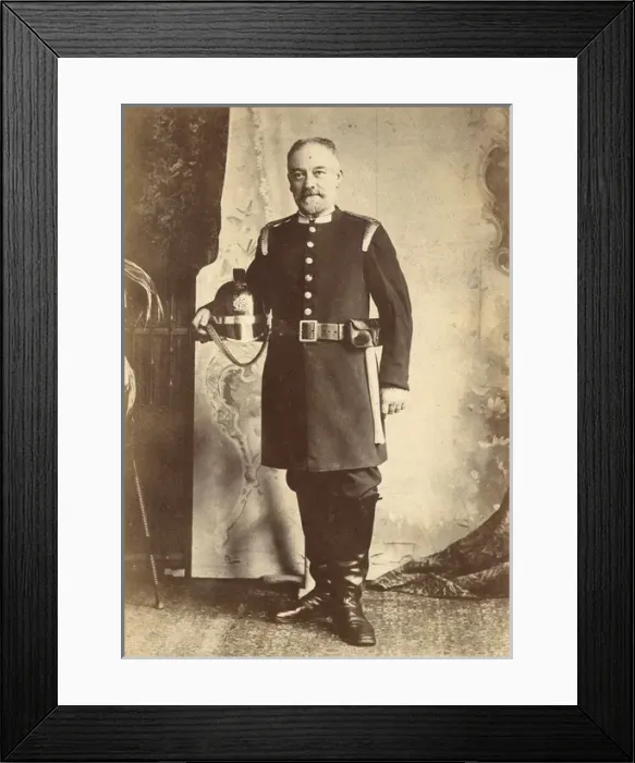 Framed Print : Fire officer in studio photograph Framed Print : Fire officer in studio photograph