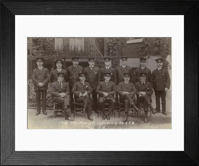 Framed Print : Group photo, Chief and Principal Officers of LFB Framed Print : Group photo, Chief and Principal Officers of LFB