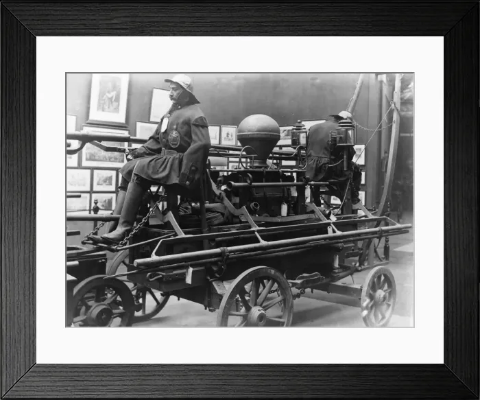 Framed Print : Old fire engine in a museum Framed Print : Old fire engine in a museum