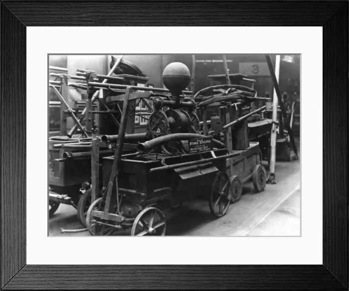 Framed Print : Old fire engine in a museum Framed Print : Old fire engine in a museum