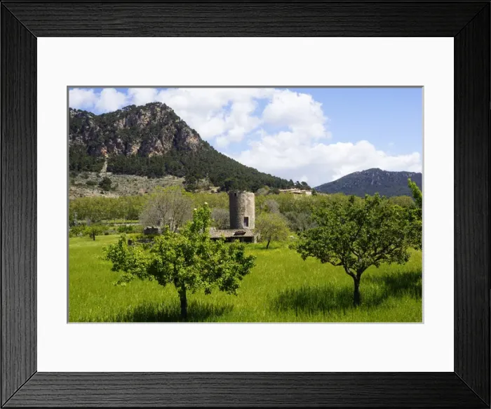 Framed Print : Mallorca, Spain, Valldemossa - old windmill tower Framed Print : Mallorca, Spain, Valldemossa - old windmill tower