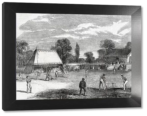 A cricket match at The New Cricket-Ground, Manchester