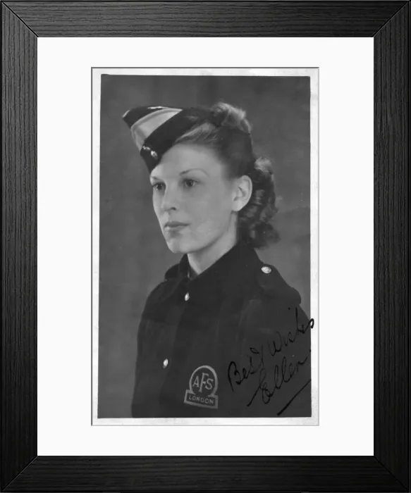 Framed Print : AFS woman in uniform, WW2 Framed Print : AFS woman in uniform, WW2