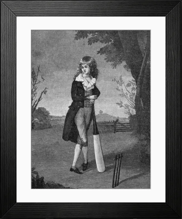 Framed Print : A Young Cricketer Framed Print : A Young Cricketer