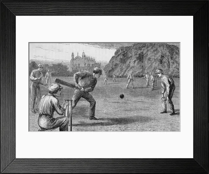 Framed Print : The Eton boys at a cricket match Framed Print : The Eton boys at a cricket match