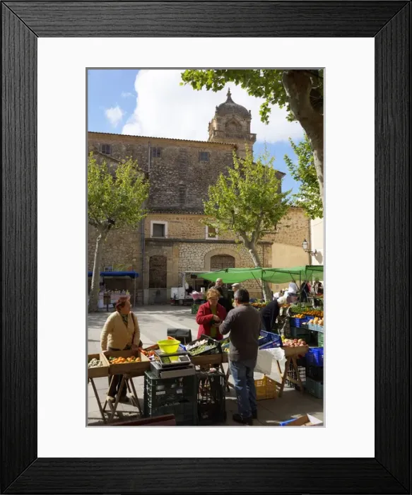 Framed Print : Bunyola, Mallorca, Spain, - Market Square Framed Print : Bunyola, Mallorca, Spain, - Market Square