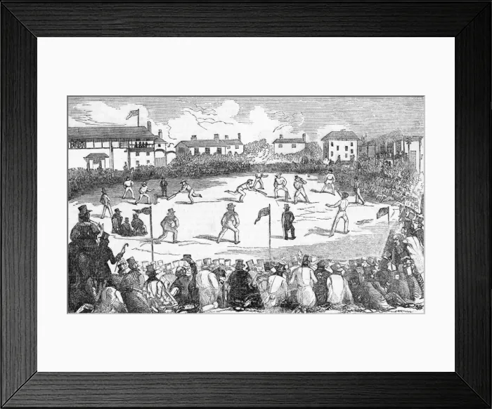 Framed Print : A cricket match at Lords in 1842 Framed Print : A cricket match at Lords in 1842