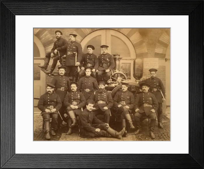 Framed Print : The Fire Crew of the Westminster Fire Station Framed Print : The Fire Crew of the Westminster Fire Station