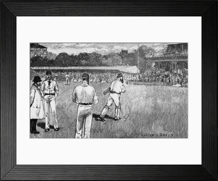 Framed Print : Cricket Match, MCC v Australia 1884 Framed Print : Cricket Match, MCC v Australia 1884