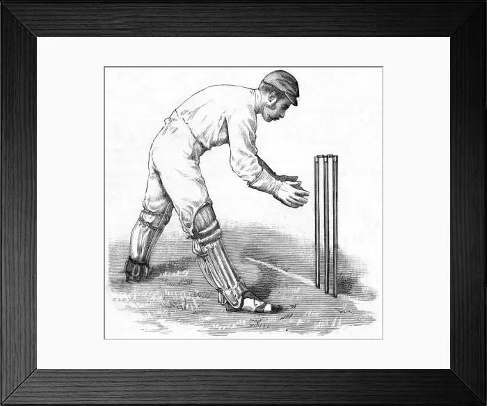 Framed Print : Cricket Wicket Keeping Framed Print : Cricket Wicket Keeping