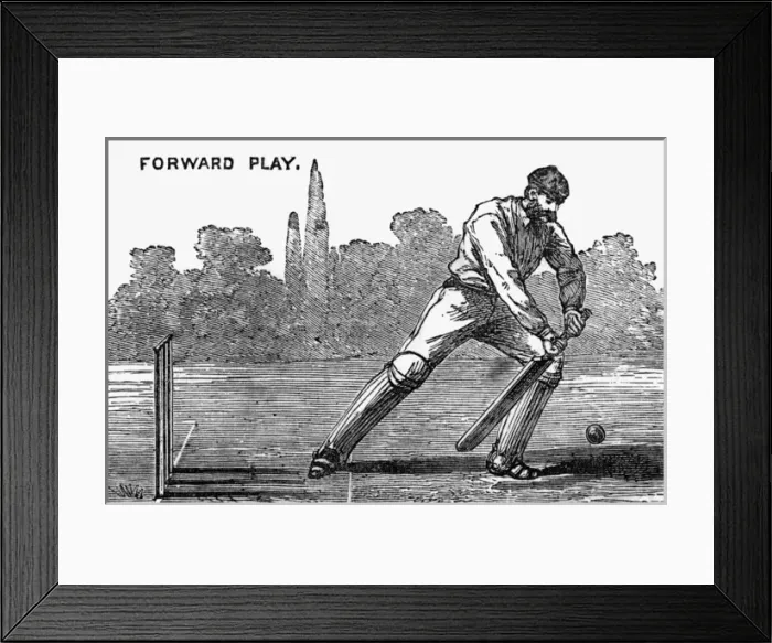 Framed Print : Cricket Forward Play Shot Framed Print : Cricket Forward Play Shot
