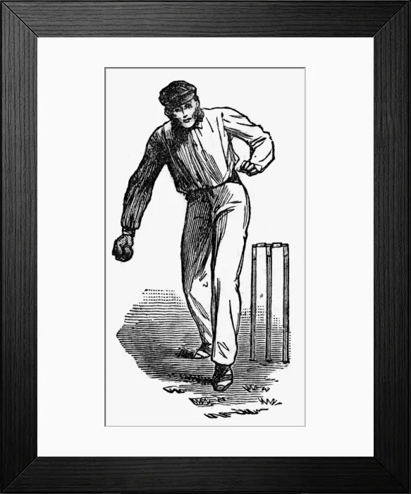 Framed Print : Cricket The Underhand Bowling Technique Framed Print : Cricket The Underhand Bowling Technique
