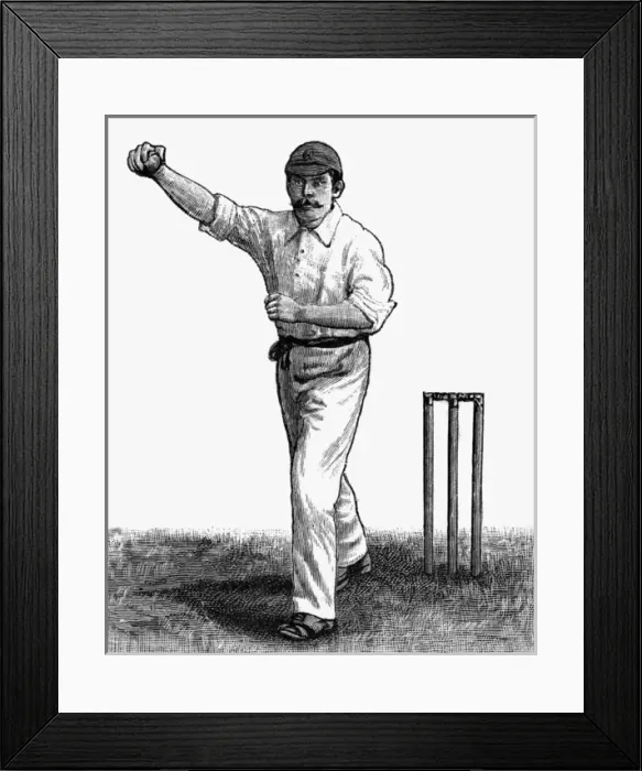 Framed Print : Cricket The Leg-Break Bowling Technique Framed Print : Cricket The Leg-Break Bowling Technique