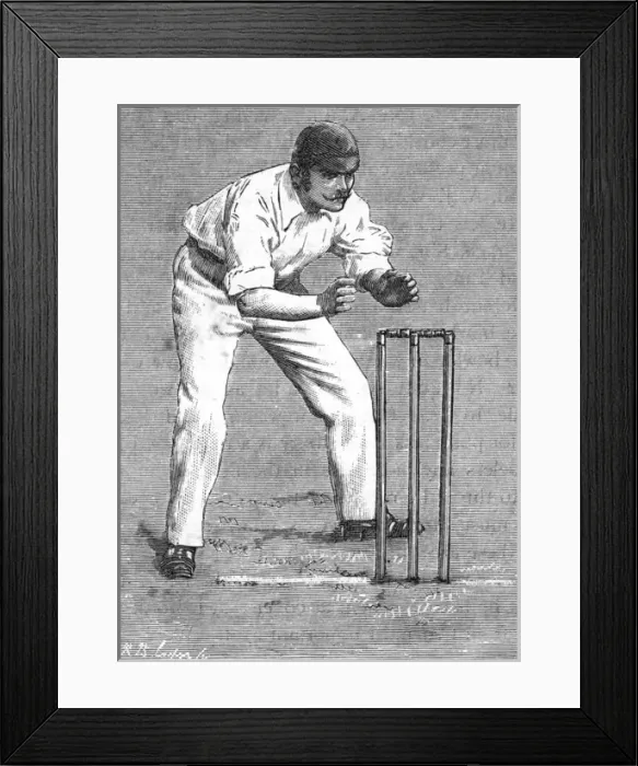 Framed Print : Cricket Wicket Keeping Framed Print : Cricket Wicket Keeping