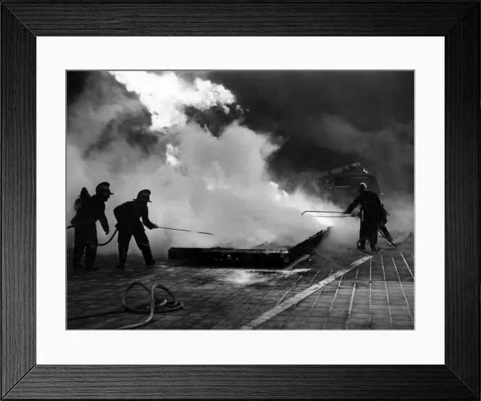 Framed Print : Firefighters training at Lambeth HQ Framed Print : Firefighters training at Lambeth HQ