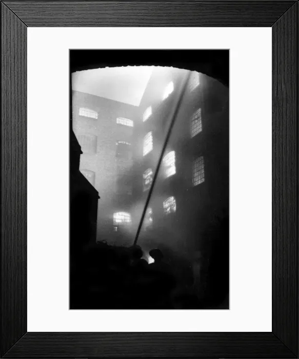Framed Print : Blitz in London -- tobacco factory, Walham Green, WW2 Framed Print : Blitz in London -- tobacco factory, Walham Green, WW2