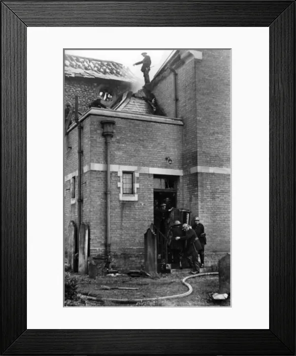 Framed Print : Blitz in London -- Holy Trinity Church, Hounslow, WW2 Framed Print : Blitz in London -- Holy Trinity Church, Hounslow, WW2