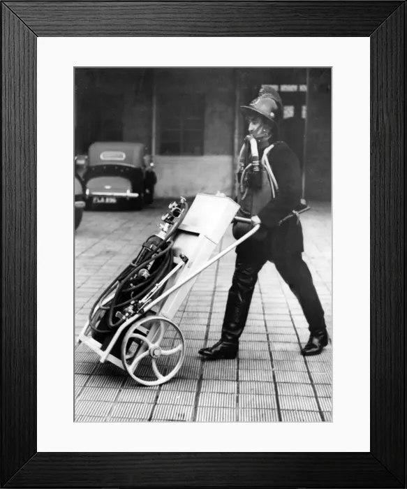 Framed Print : Firefighter with breathing apparatus Framed Print : Firefighter with breathing apparatus