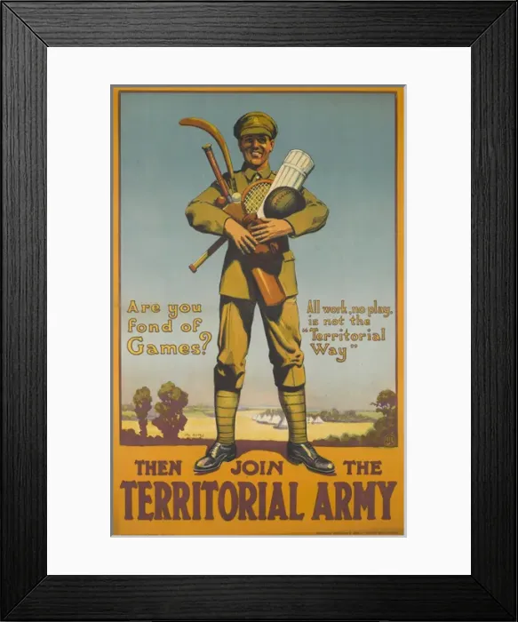 Framed Print : British Military Recruitment Poster - Inter-war period Framed Print : British Military Recruitment Poster - Inter-war period