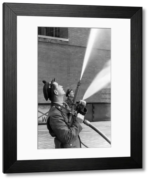 Framed Print : American fog gun in operation, WW2 Framed Print : American fog gun in operation, WW2