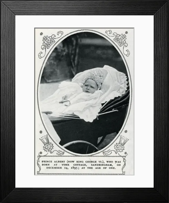 Framed Print : Prince Albert later George VI as a baby Framed Print : Prince Albert later George VI as a baby