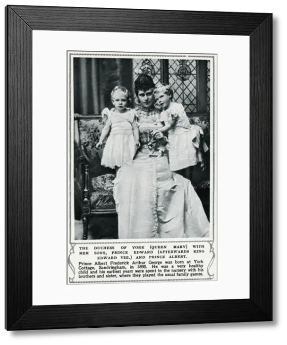 Framed Print : Duchess of York with her two eldest sons Framed Print : Duchess of York with her two eldest sons
