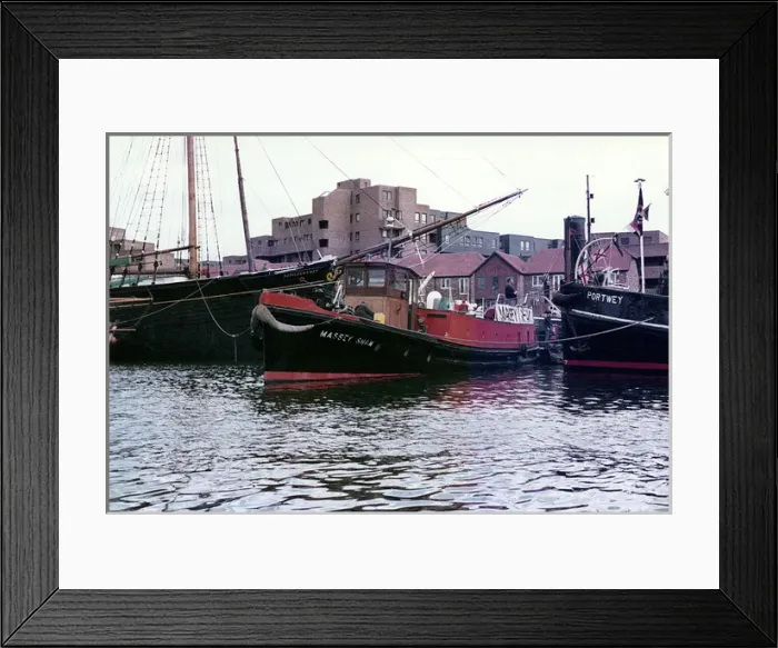Framed Print : Massey Shaw fireboat, St Katharines Dock, East London Framed Print : Massey Shaw fireboat, St Katharines Dock, East London