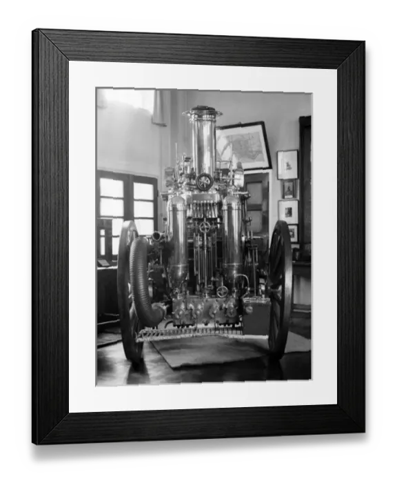 Framed Print : Steam pump fire appliance in a steam museum Framed Print : Steam pump fire appliance in a steam museum