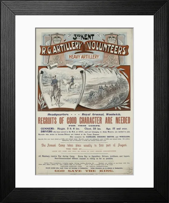 Framed Print : Recruitment Poster - British Military Framed Print : Recruitment Poster - British Military