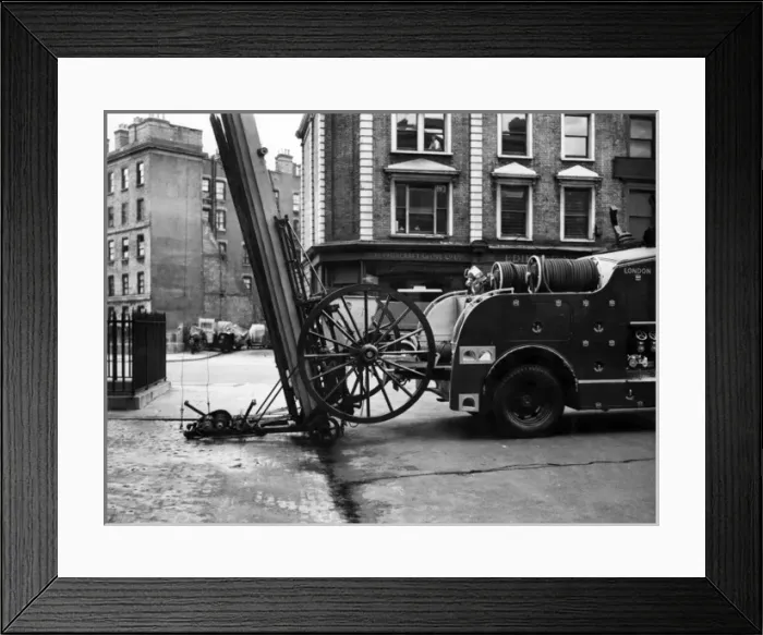 Framed Print : Bailey escape ladder fitted with Miles mounting Framed Print : Bailey escape ladder fitted with Miles mounting