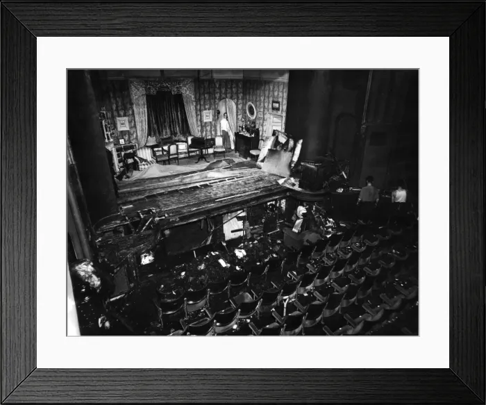Framed Print : Aftermath of fire, Arts Theatre Club, London
