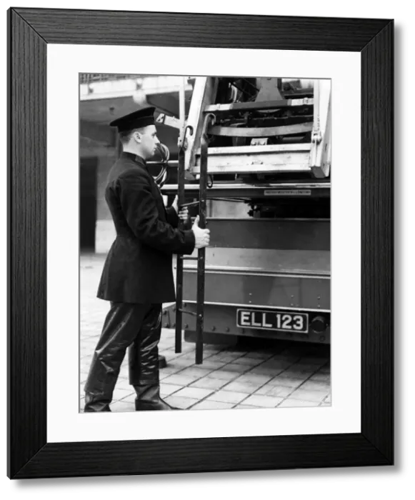 Framed Print : Merryweather fire engine with detachable ladder Framed Print : Merryweather fire engine with detachable ladder