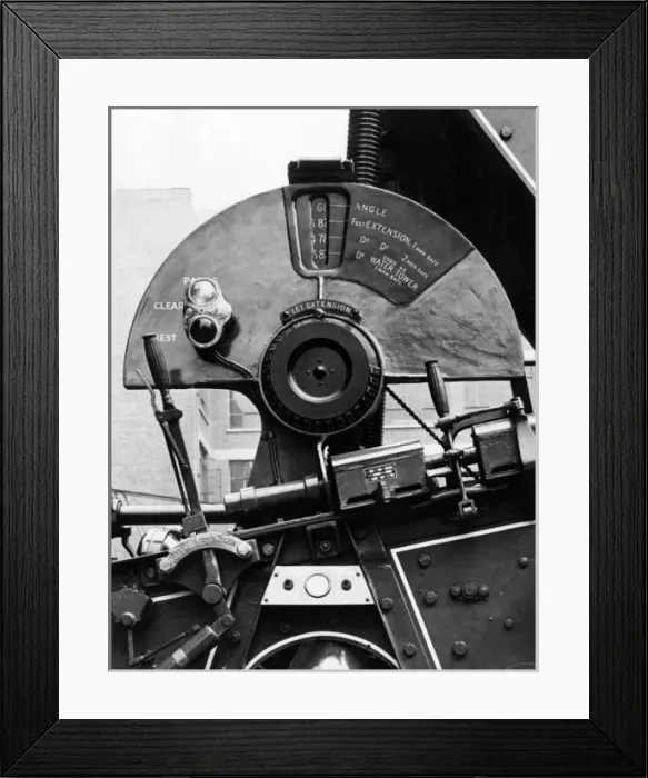 Framed Print : Merryweather fire engine indicator scale Framed Print : Merryweather fire engine indicator scale