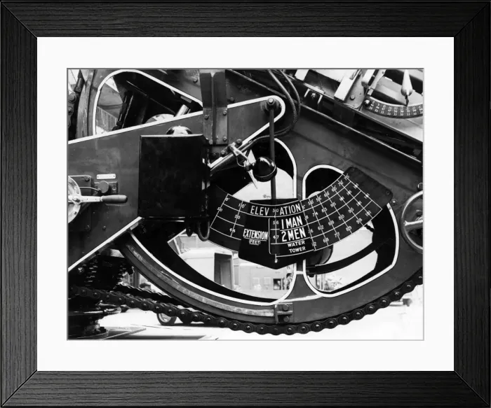 Framed Print : Indicating scale, Leyland Metz fire engine Framed Print : Indicating scale, Leyland Metz fire engine