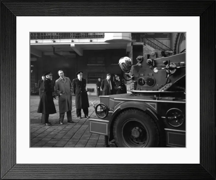 Framed Print : Lord Mancroft visiting LFB headquarters Framed Print : Lord Mancroft visiting LFB headquarters