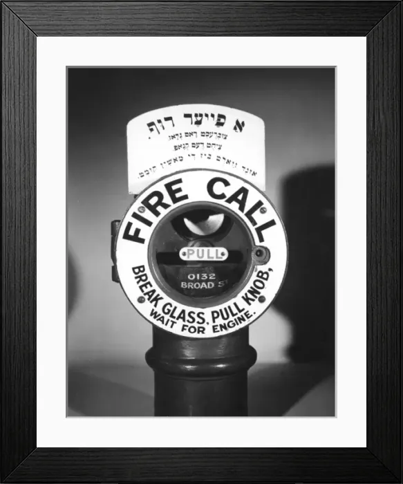 Framed Print : Browns fire alarm head (closed) with instructions Framed Print : Browns fire alarm head (closed) with instructions
