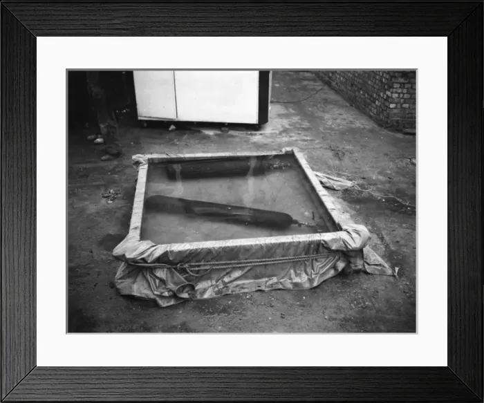 Framed Print : Fire at construction site, Oxford Street, London Framed Print : Fire at construction site, Oxford Street, London