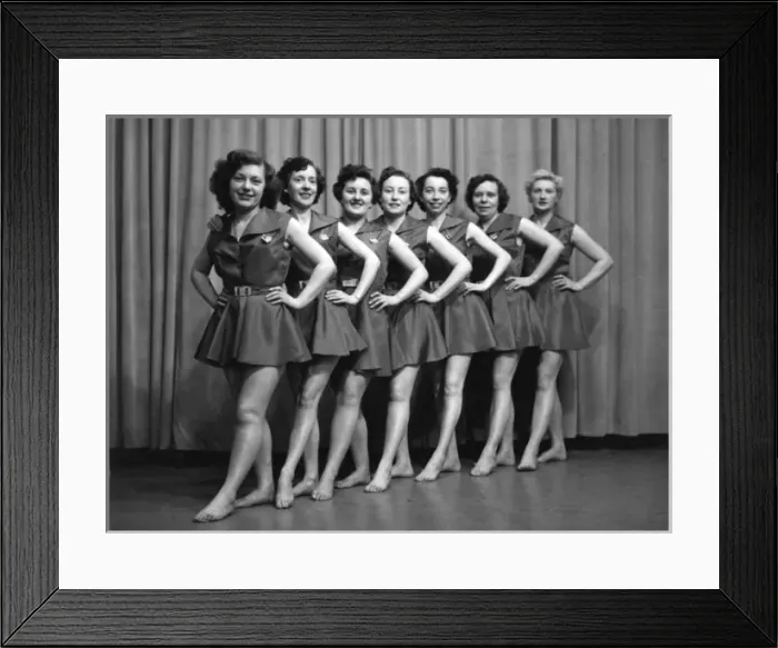 Framed Print : Women in a dancing troupe Framed Print : Women in a dancing troupe
