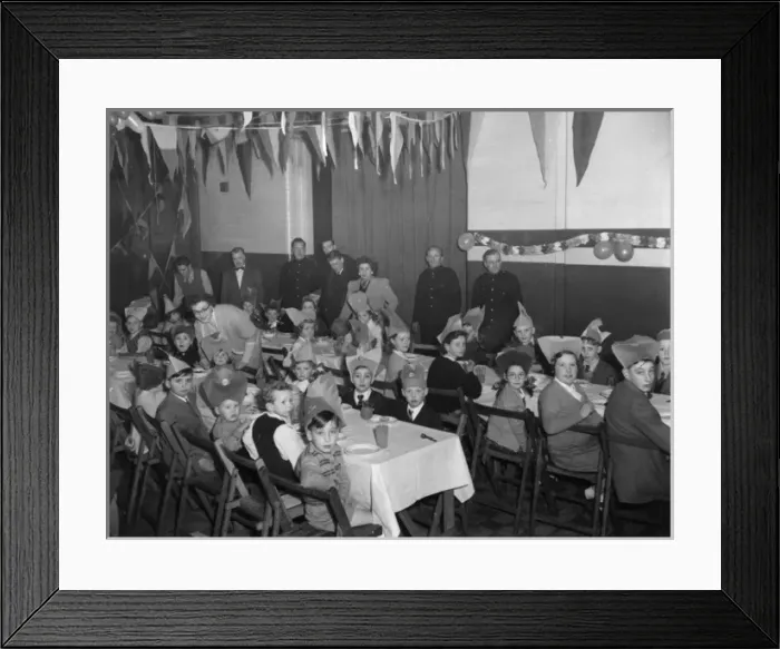 Framed Print : Children at a party, Soho Fire Station, London Framed Print : Children at a party, Soho Fire Station, London