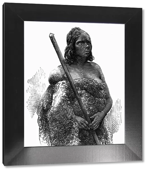 Lubra, an Australian aborigine woman, 1850