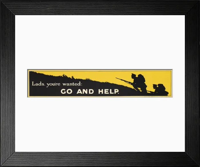 Framed Print : British Military Recruitment Poster, WW1 Framed Print : British Military Recruitment Poster, WW1