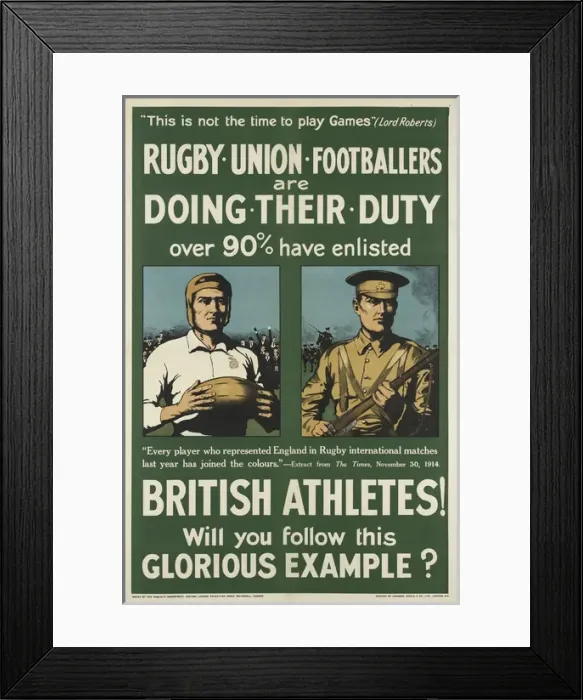 Framed Print : British Military Recruitment Poster, WW1 Framed Print : British Military Recruitment Poster, WW1