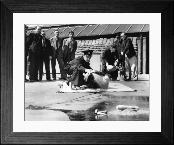Framed Print : Blitz in London -- training exercise, WW2 Framed Print : Blitz in London -- training exercise, WW2