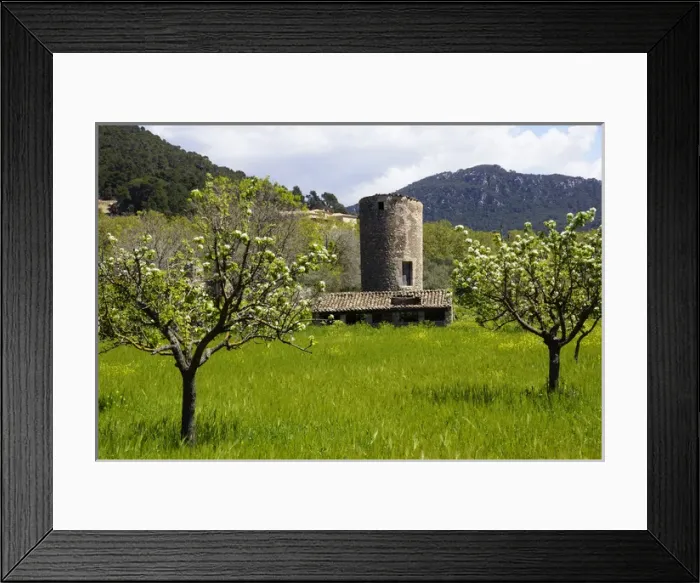 Framed Print : Mallorca, Spain, Valldemossa - old windmill tower Framed Print : Mallorca, Spain, Valldemossa - old windmill tower