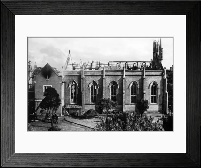 Framed Print : Blitz in London -- Holy Trinity Church, Hounslow, WW2 Framed Print : Blitz in London -- Holy Trinity Church, Hounslow, WW2