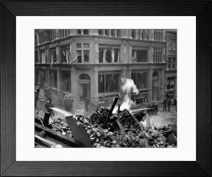 Framed Print : Gas explosion, Godliman Street, City of London Framed Print : Gas explosion, Godliman Street, City of London
