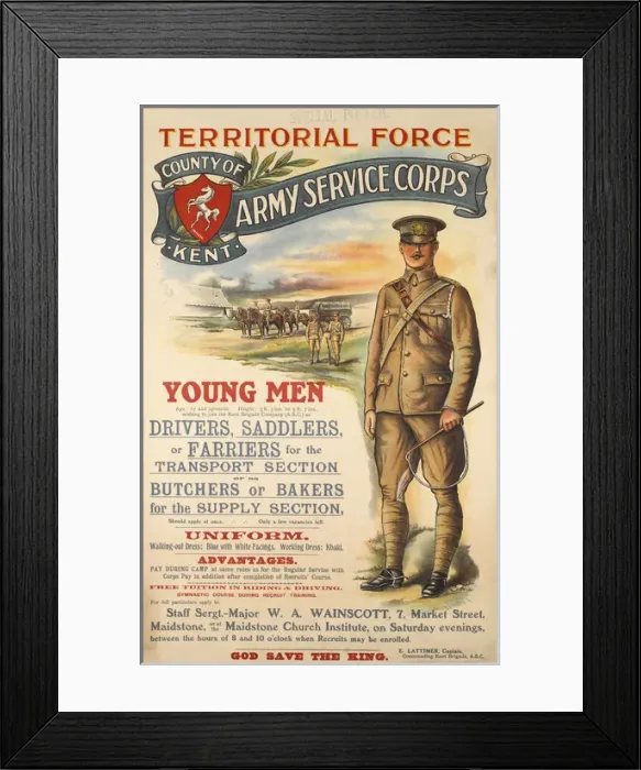 Framed Print : Recruitment Poster - British Military Framed Print : Recruitment Poster - British Military